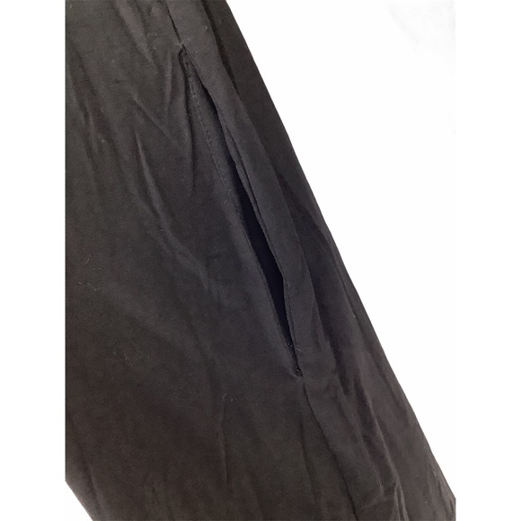 Solid Black Long Sleeve Button Down Mini Dress - Picture 4 of 6